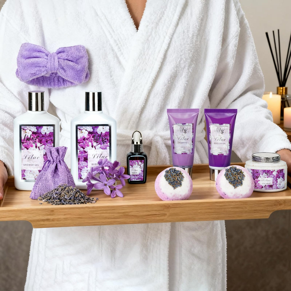 Lily Roy 17pc spa gift set body cream moisturizes skin with shea butter
