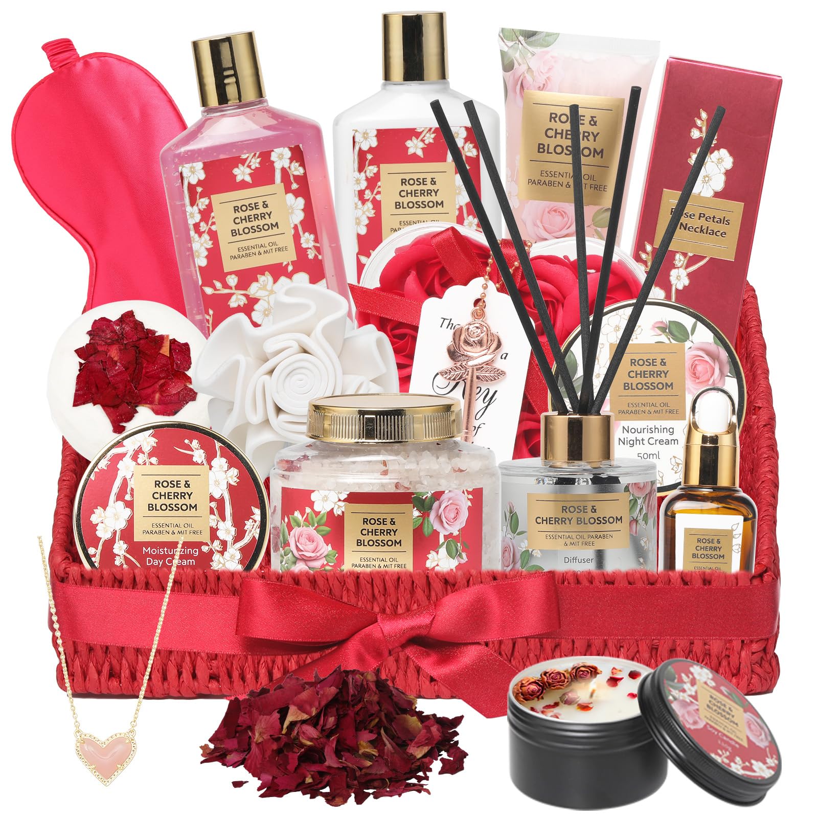LILY ROY 25pcs bath spa gift basket offers a luxurious self-care set for gifting and pampering.