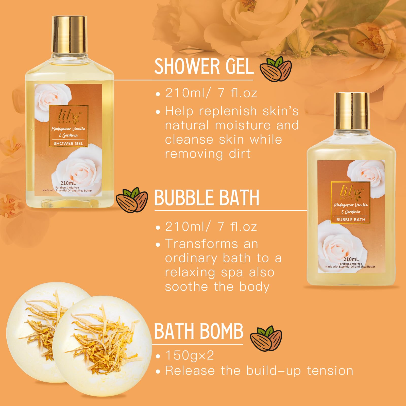 LILY ROY Honey Almond Body Cream delivers lasting moisture and comfort.