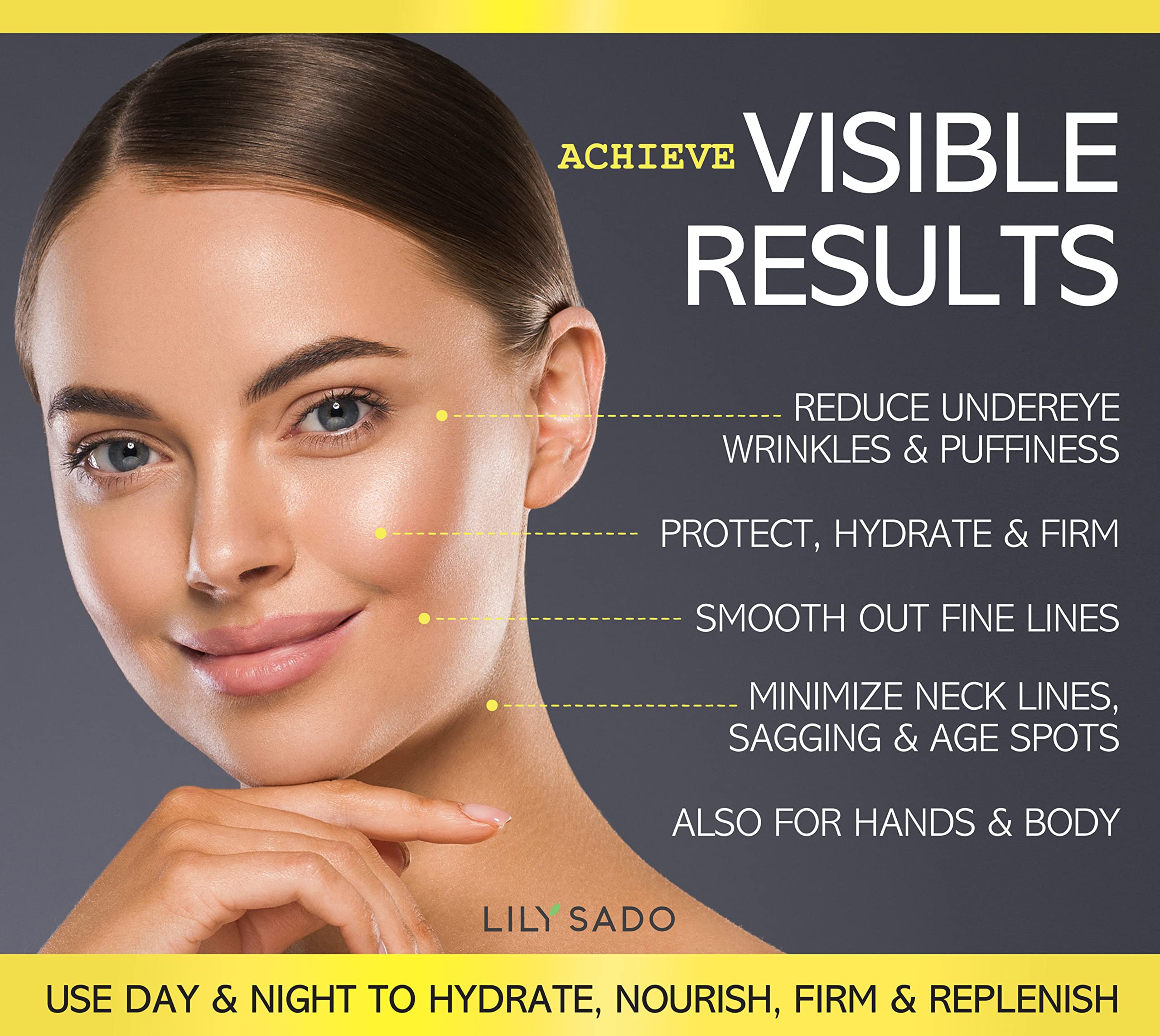 LILY SADO SOLUBLE COLLAGEN and hyaluronic acid moisture close-up for skin hydration