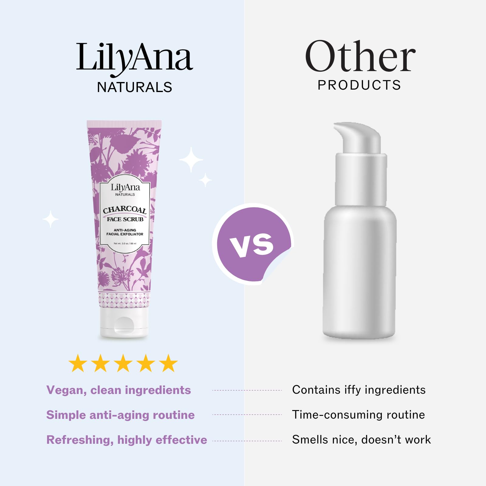 LilyAna Naturals aloe vera ingredients support soothing moisture during exfoliation
