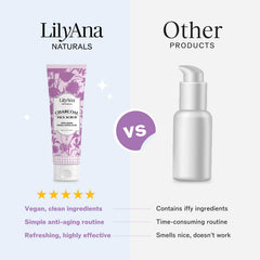 LilyAna Naturals aloe vera ingredients support soothing moisture during exfoliation