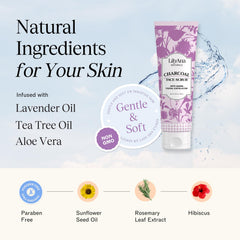 LilyAna Naturals lavender tea tree oil scrub features calming aroma and purifying cleanse