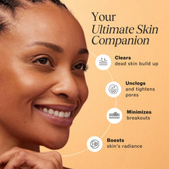 LilyAna Naturals charcoal scrub texture detail highlights micro-exfoliation for smoother pores