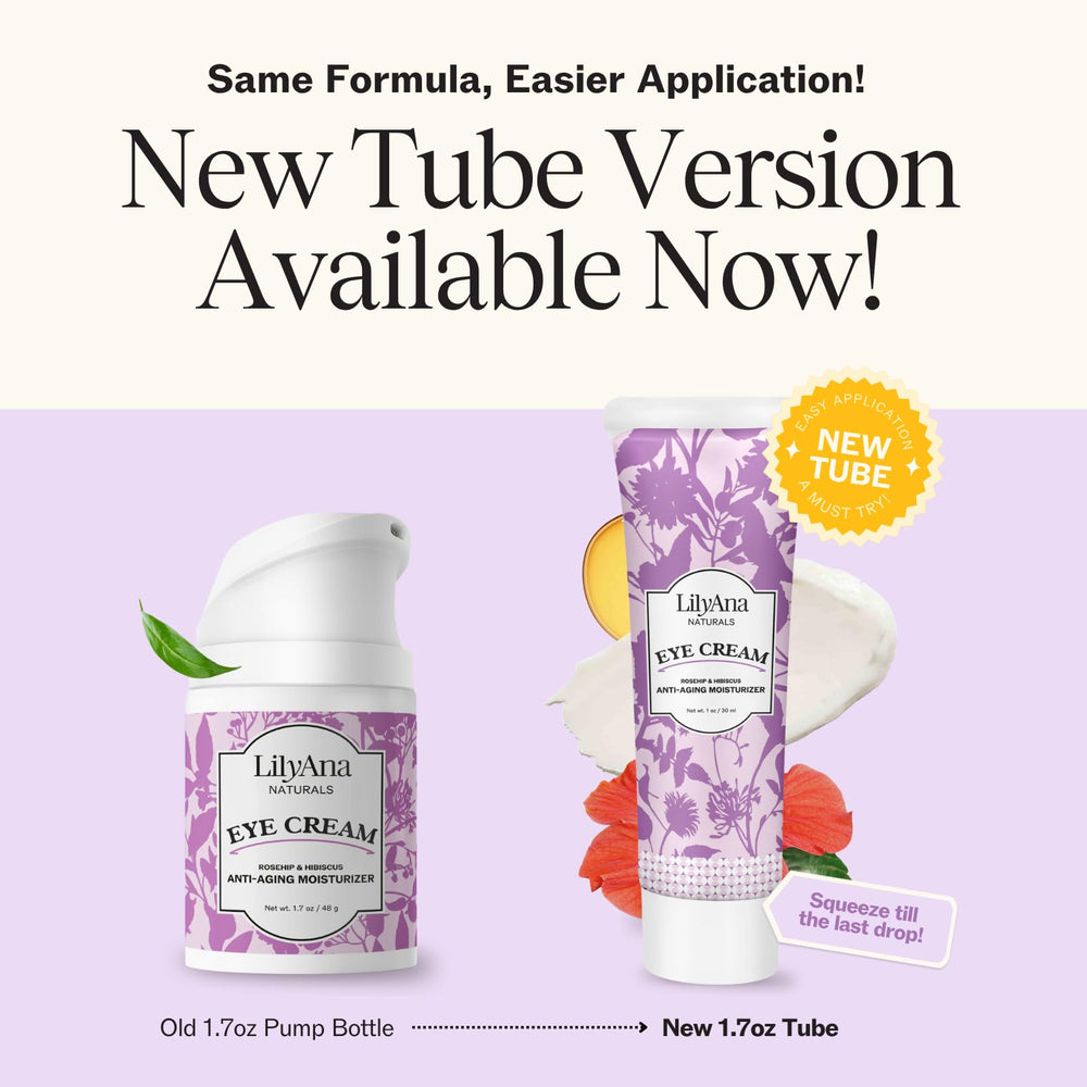 LilyAna Naturals eye cream puffiness application helps reduce under-eye swelling.