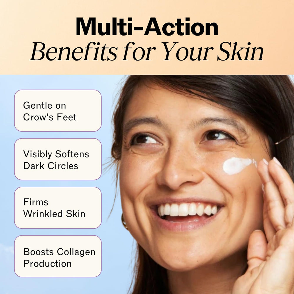 LilyAna Naturals Eye Cream application swatch on skin for quick absorption.