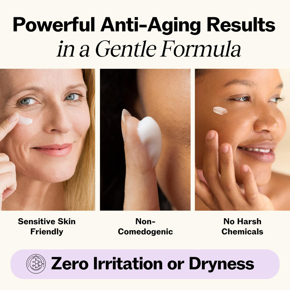 LilyAna Naturals Eye Cream texture swirls on skin.