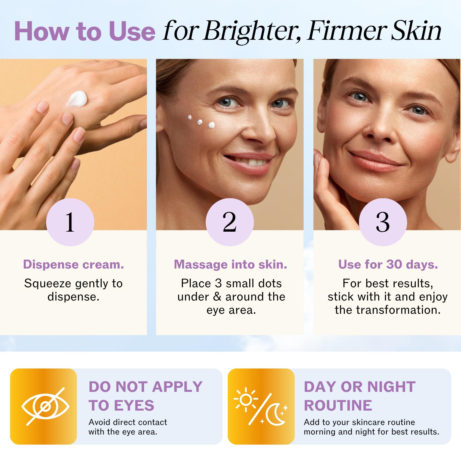 LilyAna Naturals Eye Cream texture near finger showing quick-absorbing hydration.