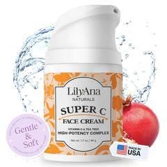 LilyAna Naturals face-neck moisturizer jar delivering rich hydration for daily care.