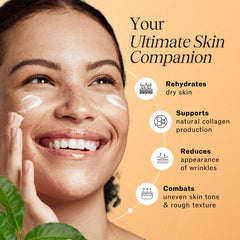 LilyAna Naturals hyaluronic acid-based moisturizer swatch highlighting hydration.