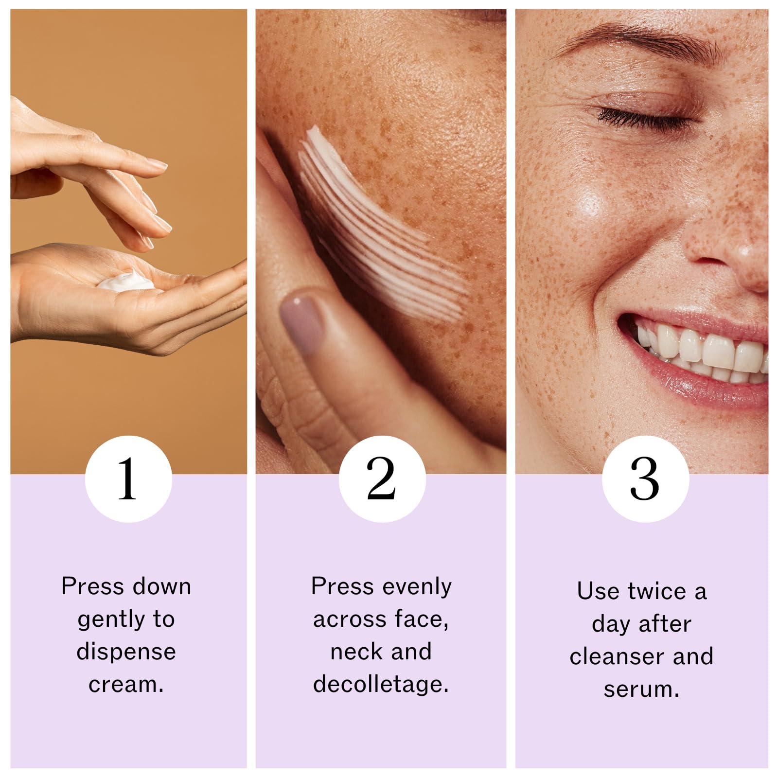 LilyAna Naturals neck firming closeup showing gentle care for neck area.