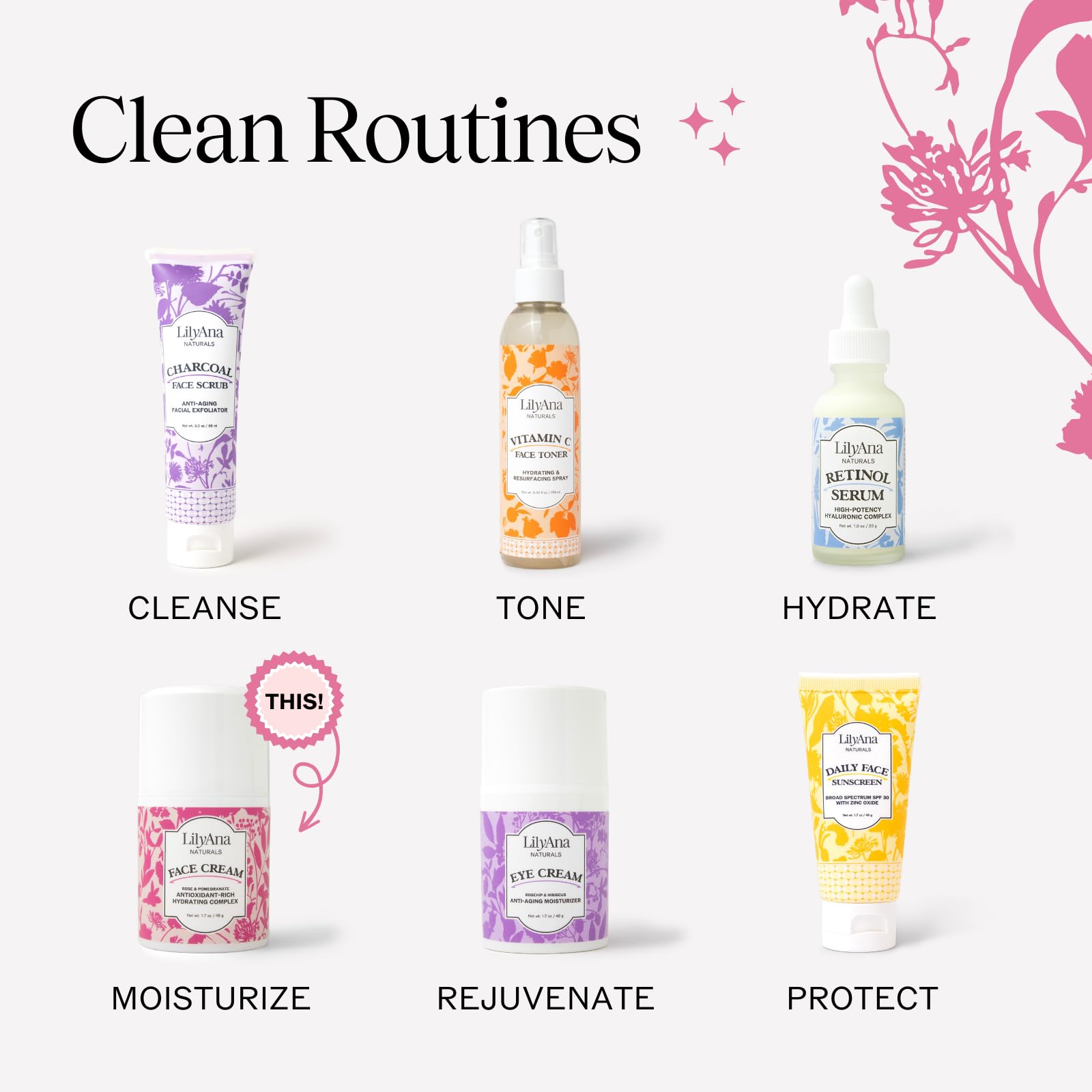 LilyAna Naturals pack-of-2 outer-box shows value and convenience for routine skincare.