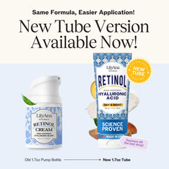LilyAna Naturals retinol face cream jar close-up highlighting deep hydration.