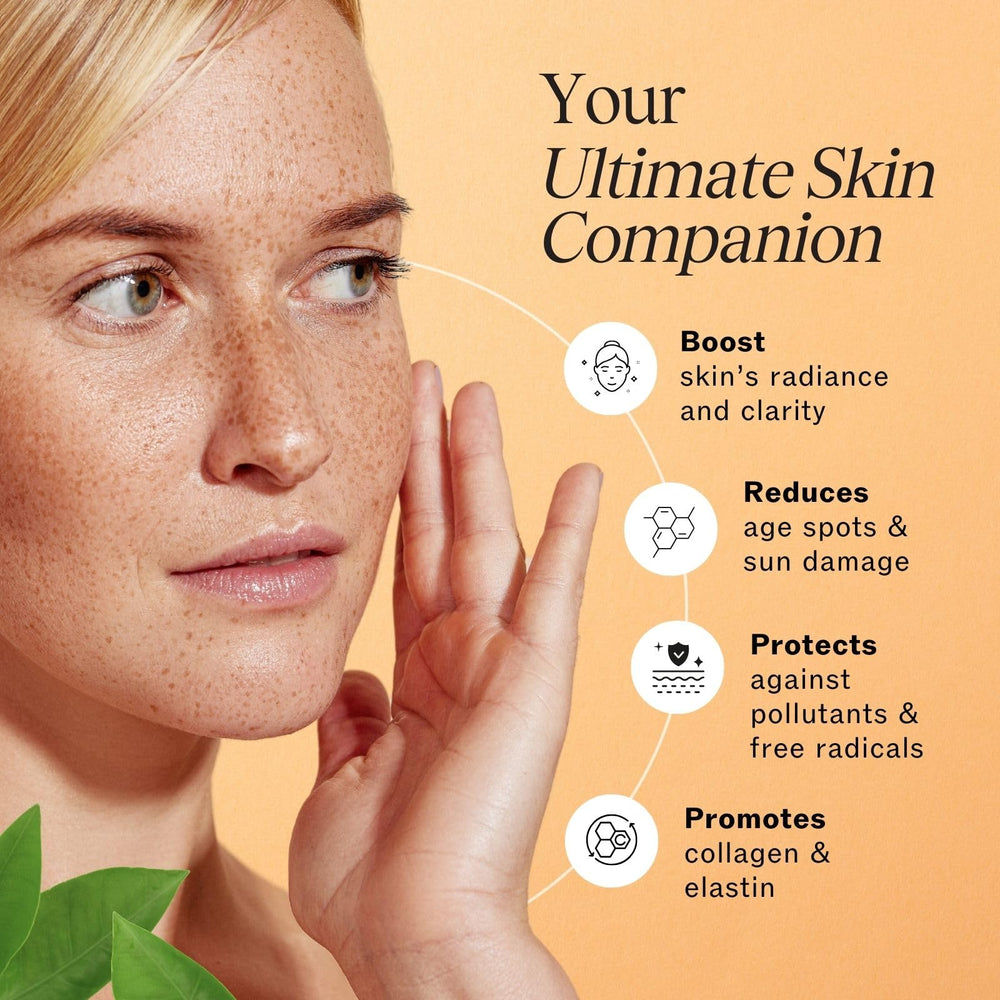 Close-up of LilyAna Naturals Vitamin C Serum texture on skin for quick absorption