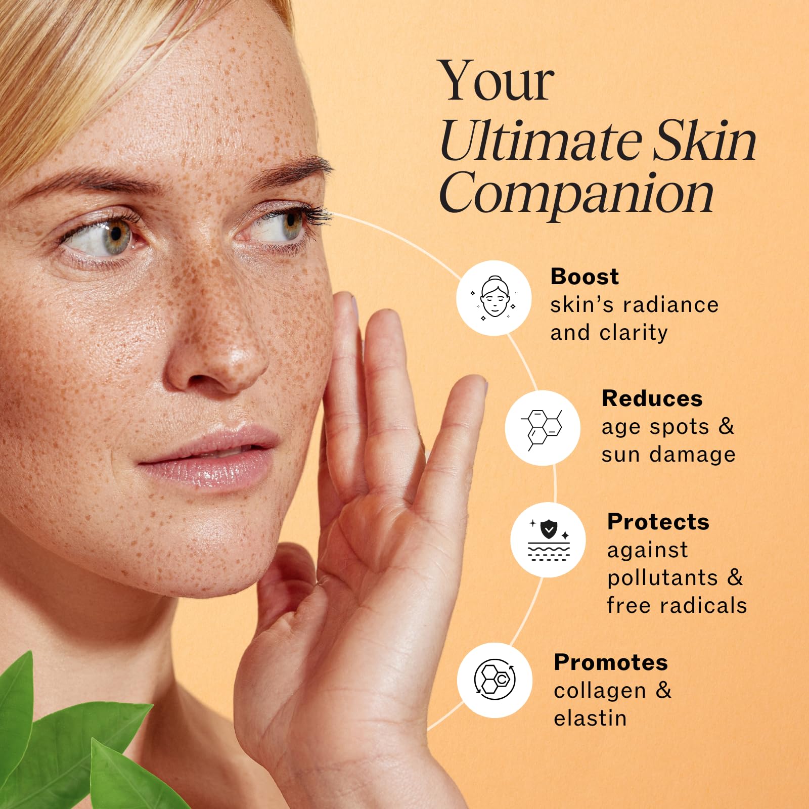 LilyAna Naturals Vitamin C Serum pump dispensing the product.