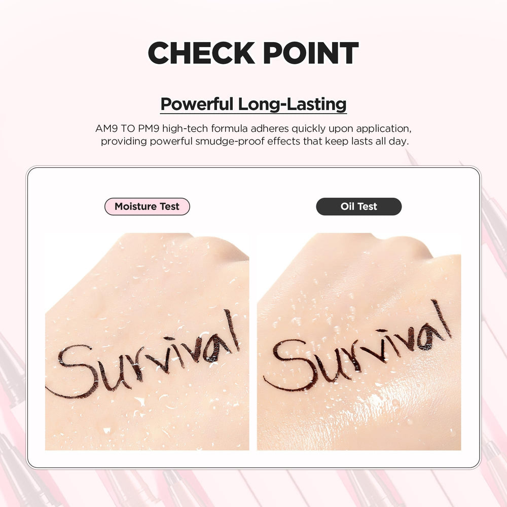 lilybyred AM9 to PM9 Survival Penliner long-lasting waterproof ink for all-day wear