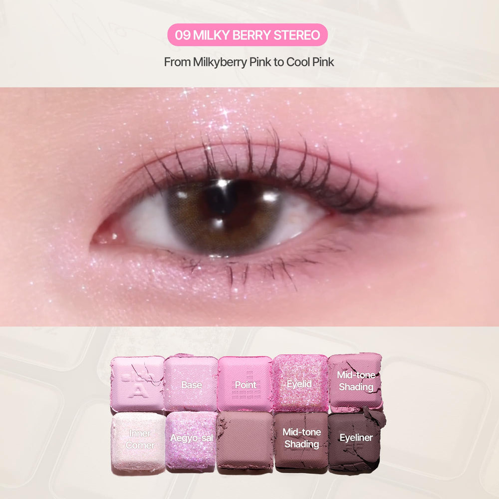 lilybyred Mood Keyboard finishes enable effortless layering for professional-looking eye makeup.