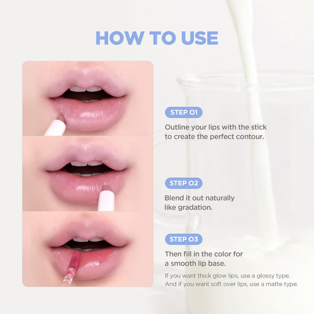 lilybyred Smiley Lip Blending Stick soft blur effect on lip lines.