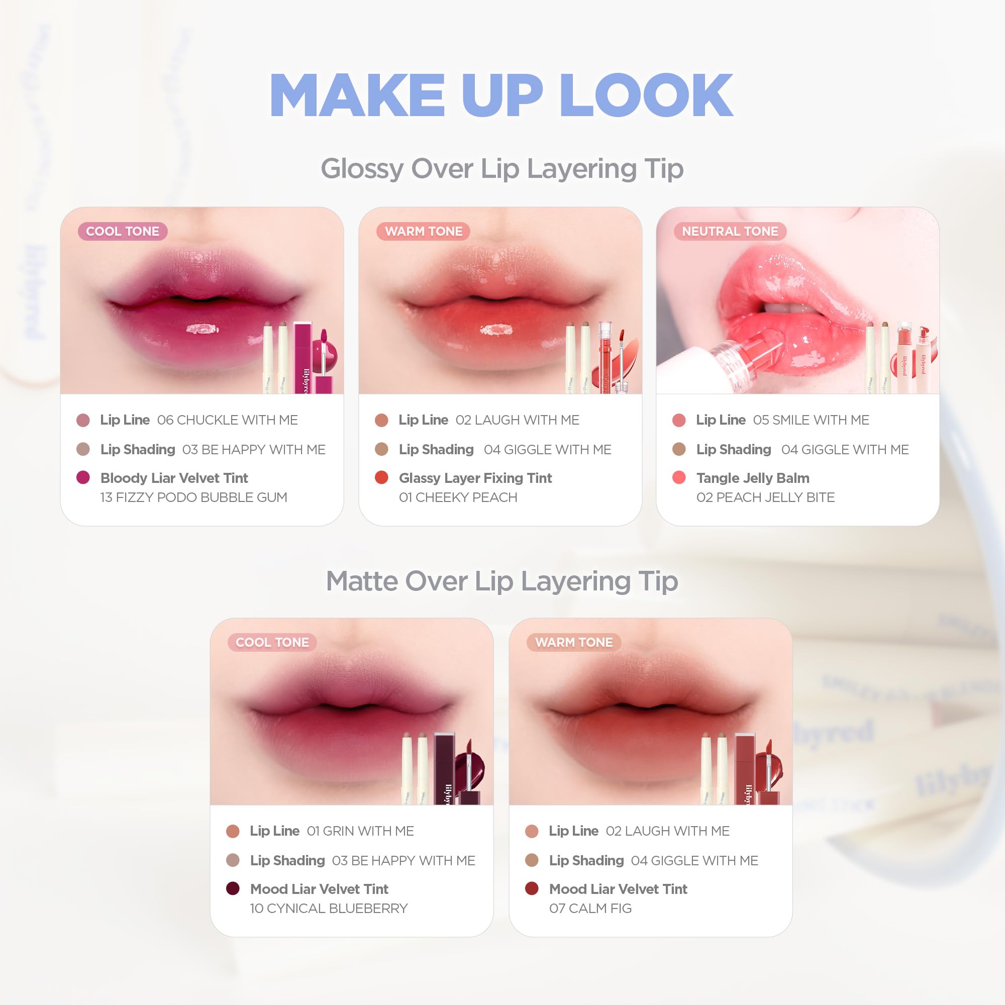 lilybyred Smiley Lip Blending Stick soft-eyeshadow use highlights multi-task function.