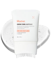 lilyeve GROWTURN bottle closeup for daily scalp nourishment