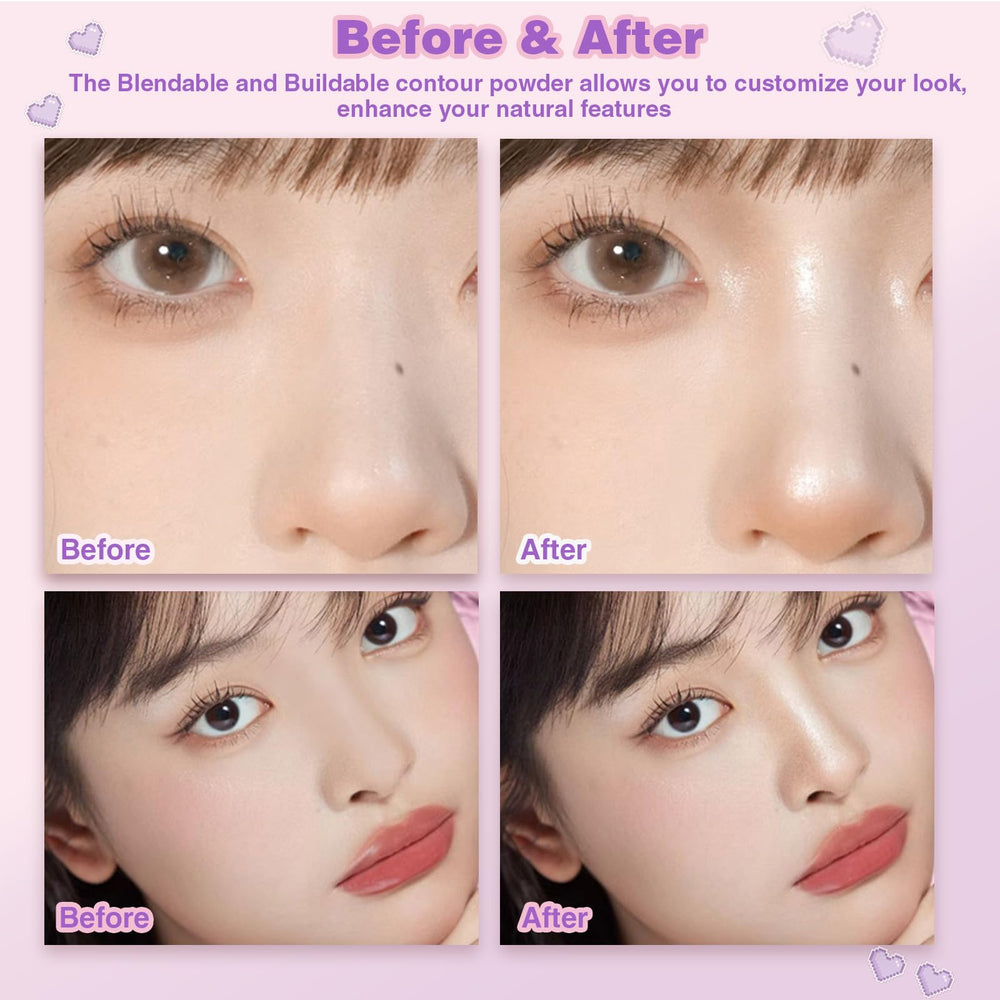 Lilyloria contour shades in matte finishes for natural-looking definition.