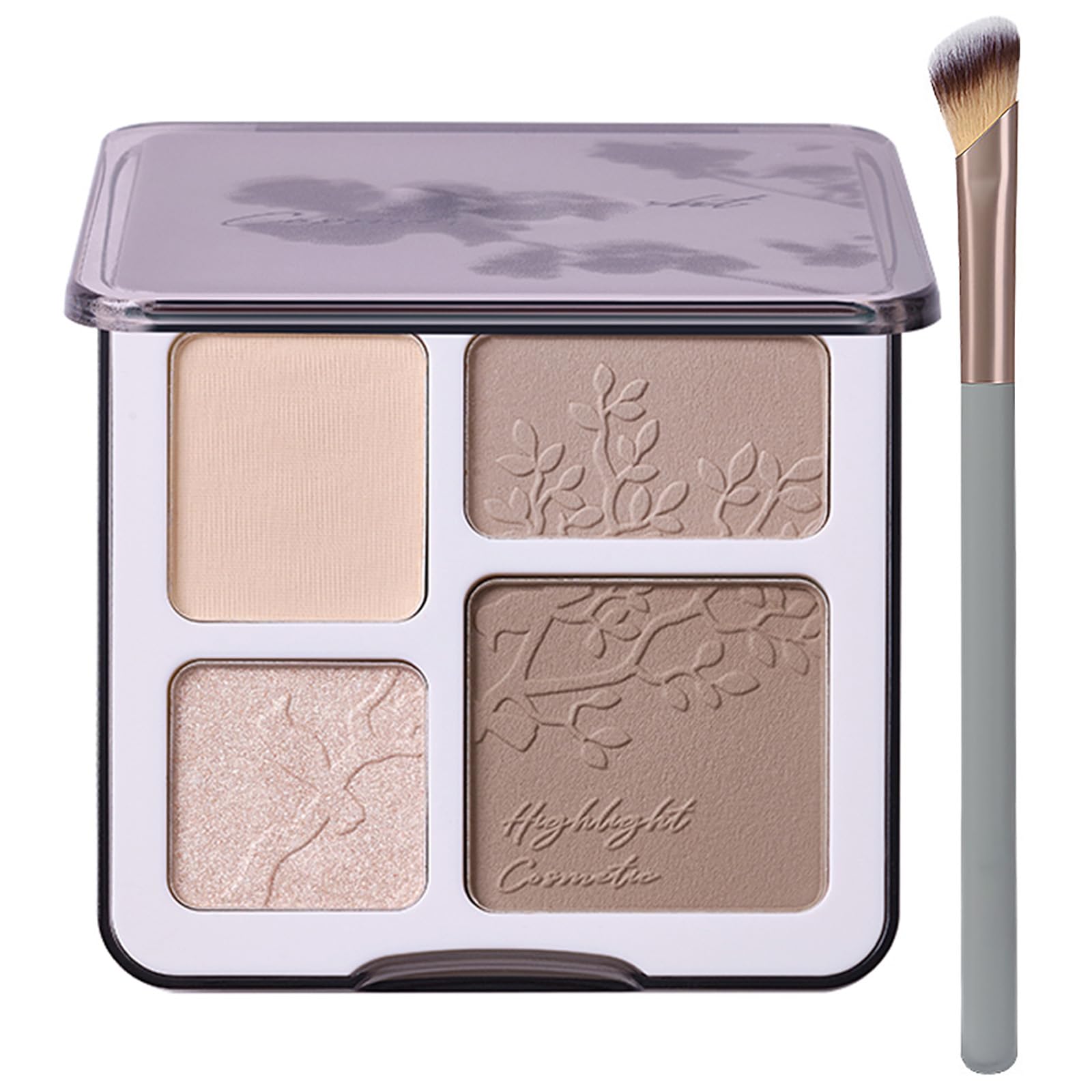 Lilyloria face highlighter contour palette in closed case for portable sculpting.
