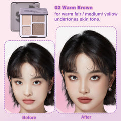Lilyloria face highlighter palette swatches for warm fair skin tones.
