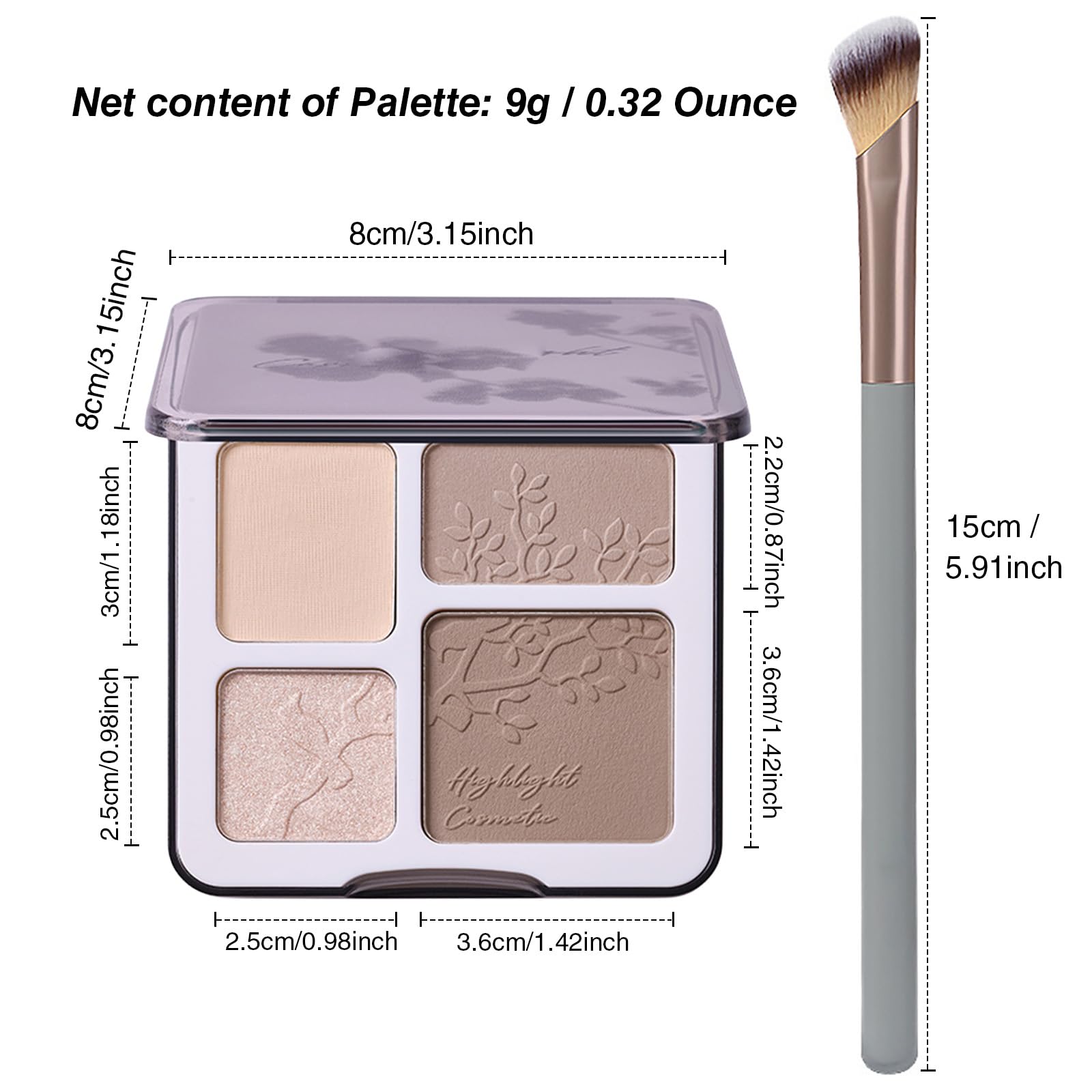 Lilyloria long-wear powder stays put with matte and shimmer finish.