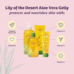 Lily Of The Desert Gelly Moisturizer vitamin e and c closeup highlighting antioxidant support