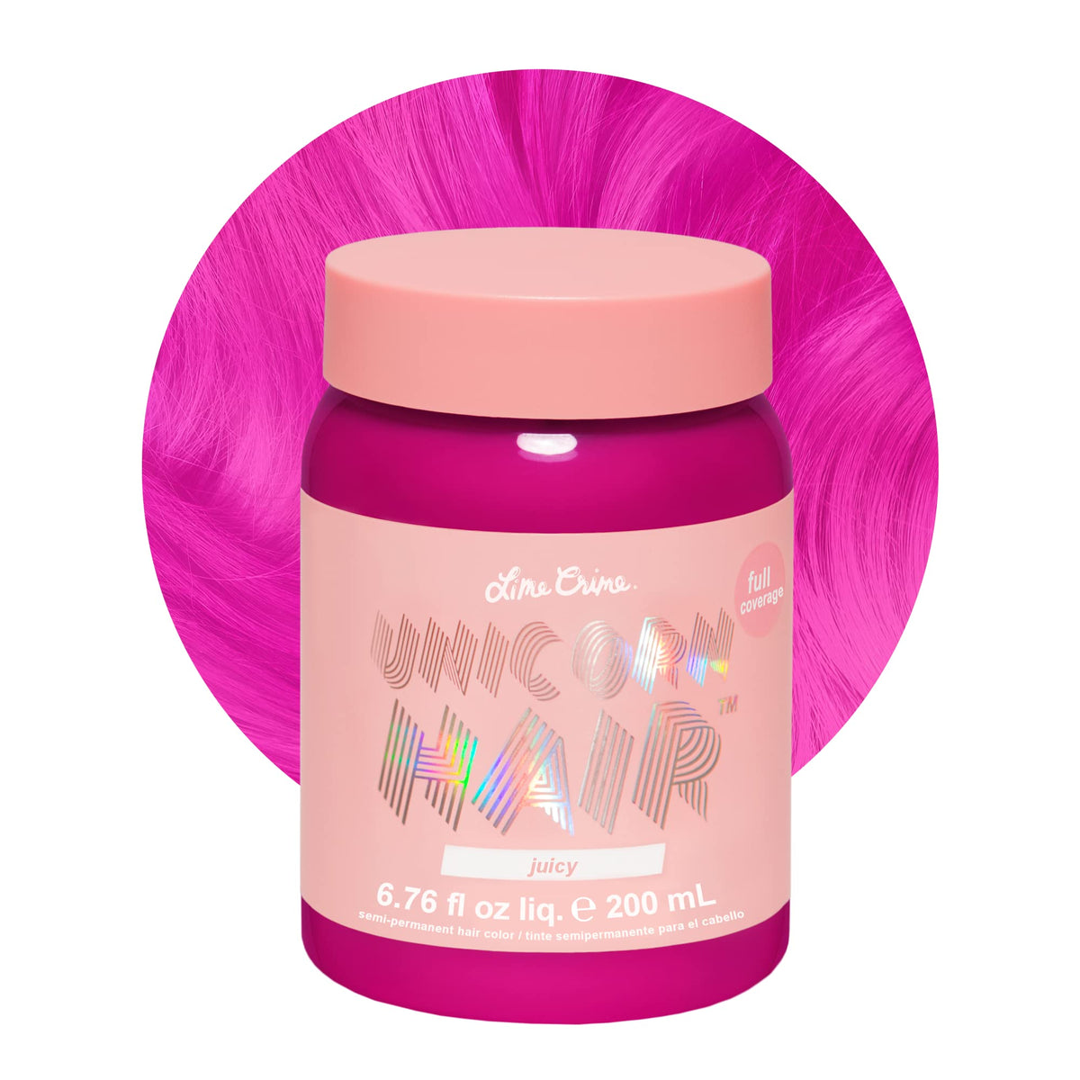 Lime Crime Juicy Unicorn Hair Dye bottle — at-home color option with vegan, conditioning formula