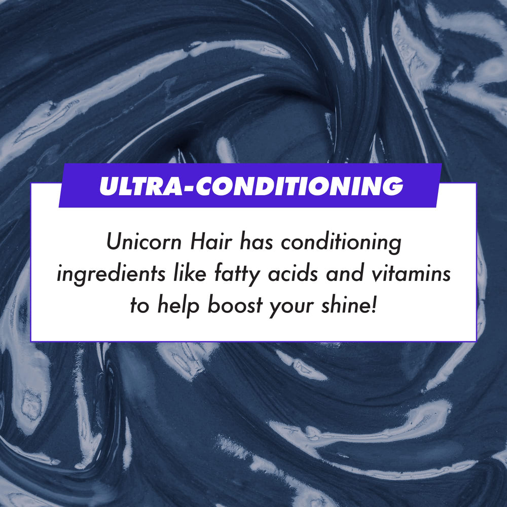 Lime Crime Unicorn Hair Dye Blue Smoke box label shows sugar citrus vanilla scent