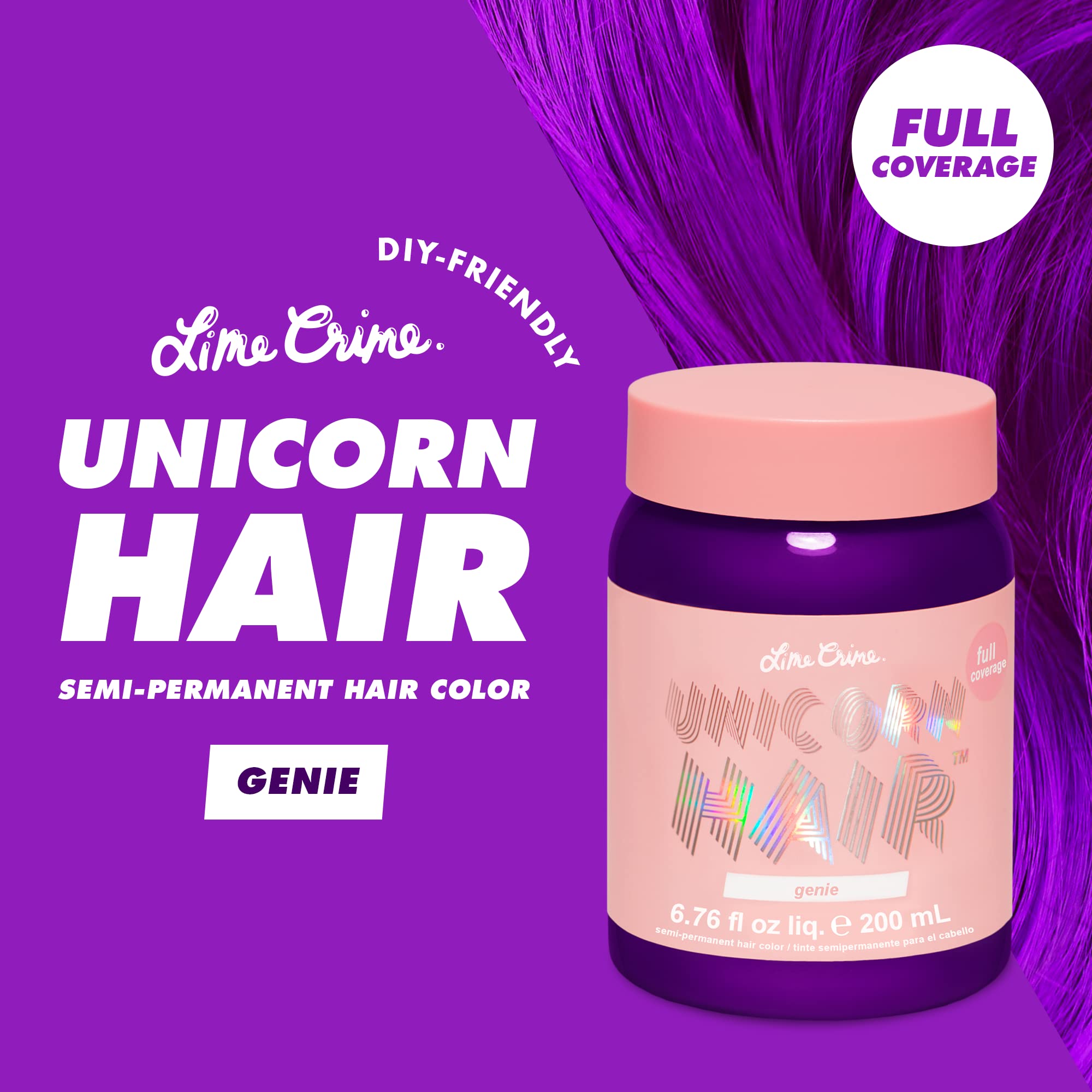 Lime Crime Unicorn Hair Dye Genie foaming lather reveals creamy formula