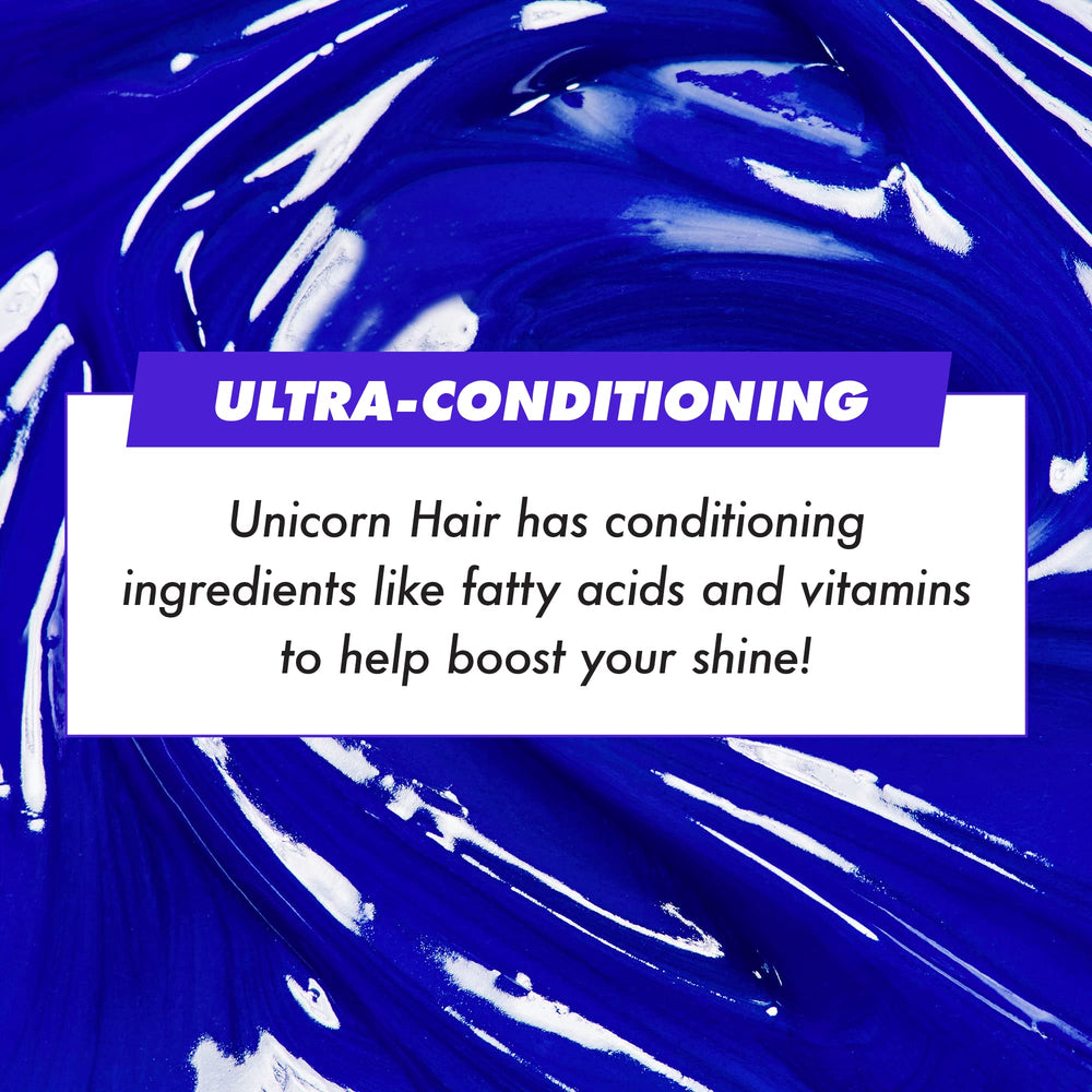 Lime Crime Unicorn Hair Dye packaging displays bold branding and product details.