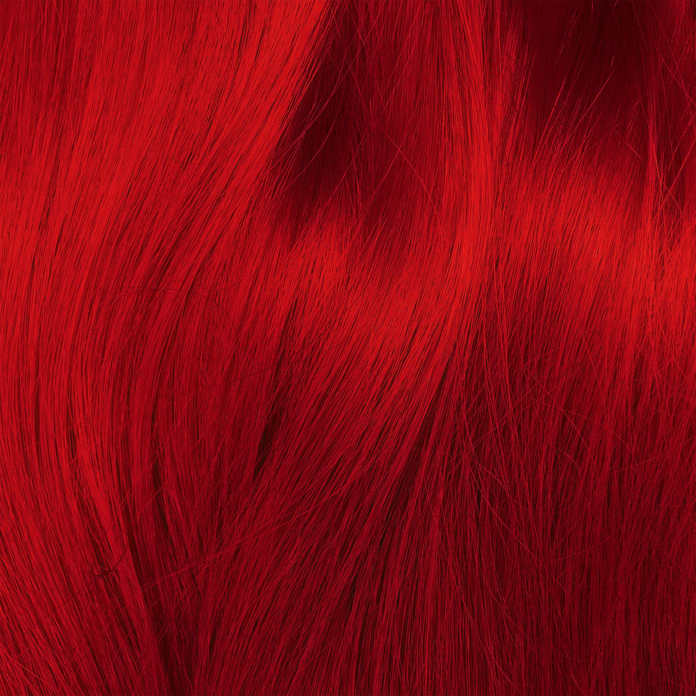 Lime Crime Unicorn Hair Dye Valentine Crimson Red demonstrates conditioning with moisturizing shine.