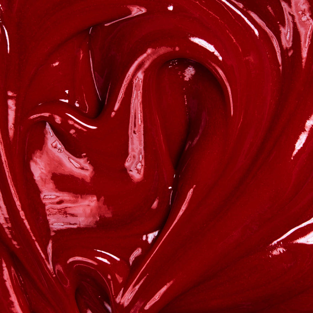 Lime Crime Unicorn Hair Dye Valentine Crimson Red swatch on hair reveals vivid, lasting color.