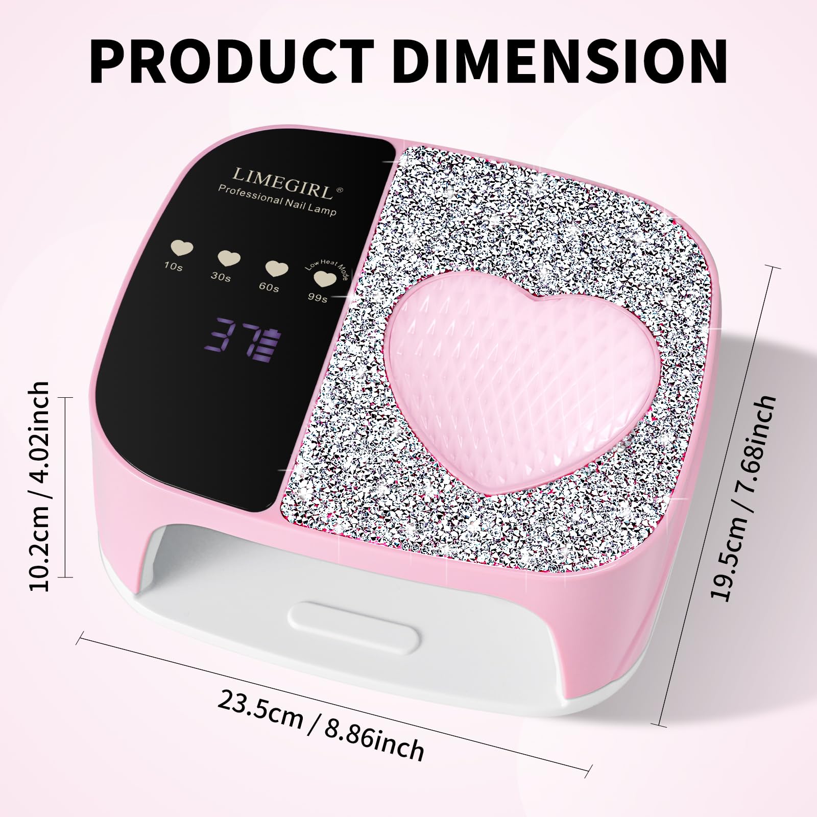 LimeGirl cordless lamp with 7800mAh battery for long sessions