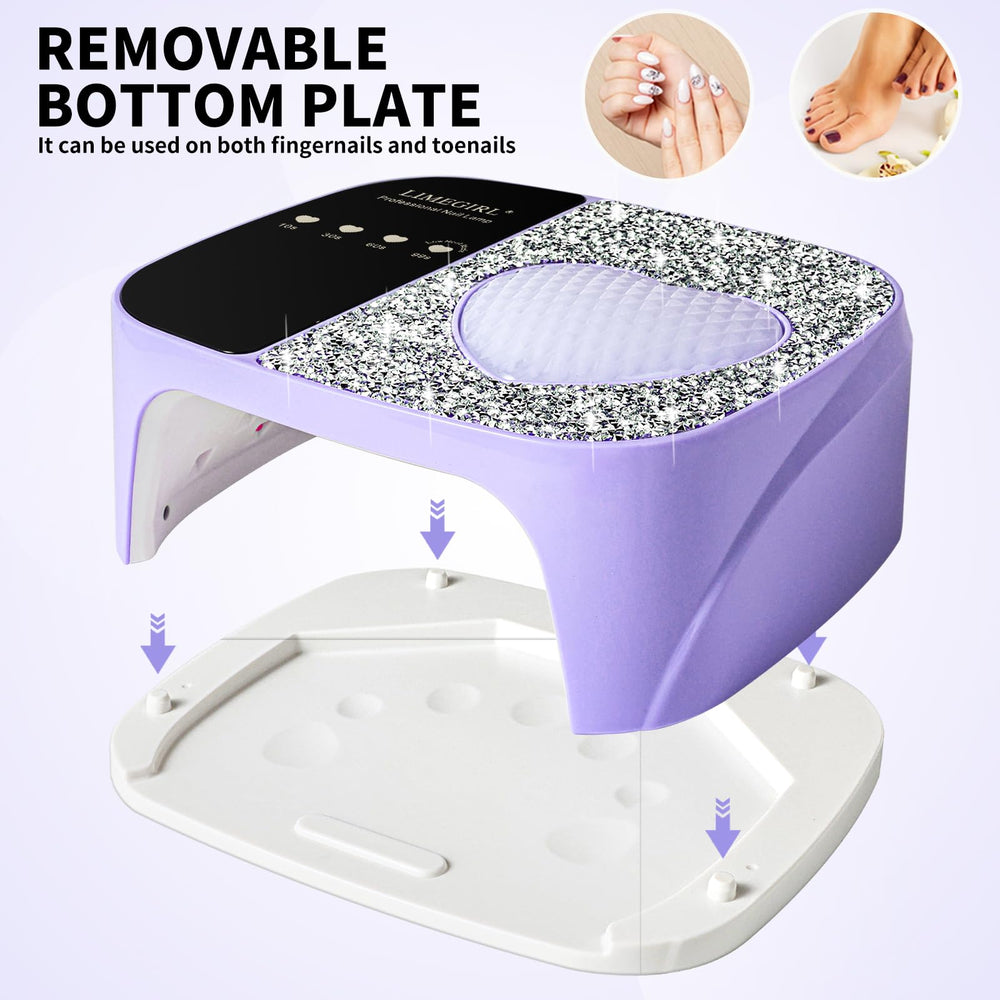 LimeGirl lamp highlights 360-degree coverage for uniform curing on all nails