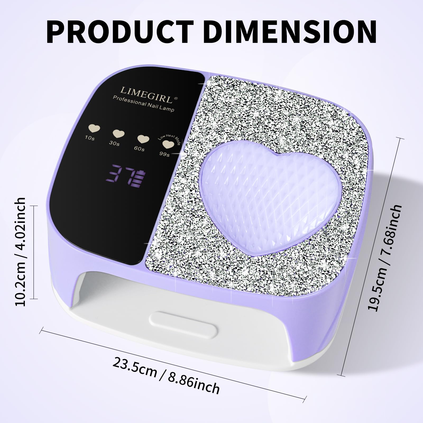 LimeGirl cordless rechargeable battery enables extended use away from outlets
