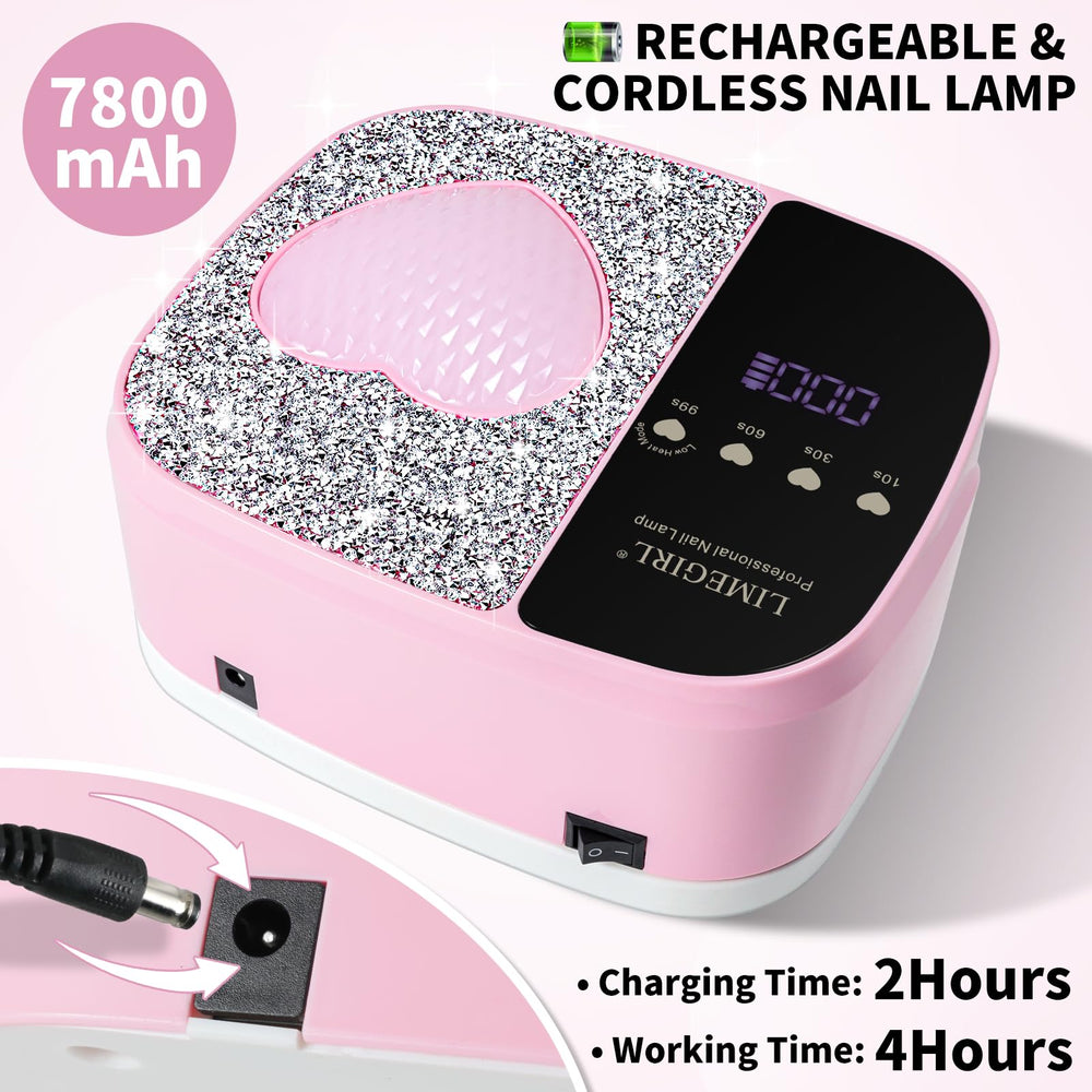 LimeGirl UV LED nail lamp kit 360° coverage with 36 LEDs