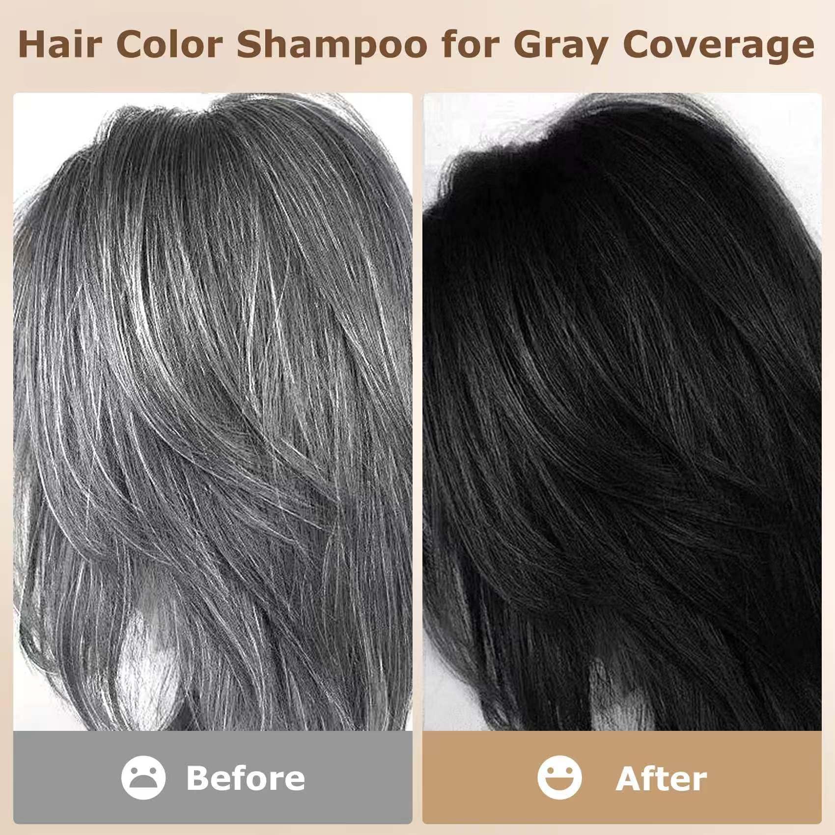 Limer Hair Dye Shampoo color swatches displaying natural dark brown shade