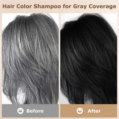 Limer Hair Dye Shampoo color swatches displaying natural dark brown shade