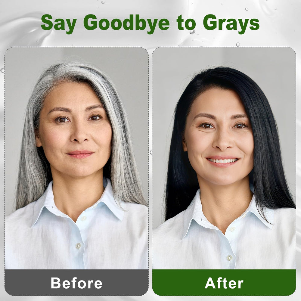 Limer Hair Dye Shampoo Natural Black application on dry hair for quick color.