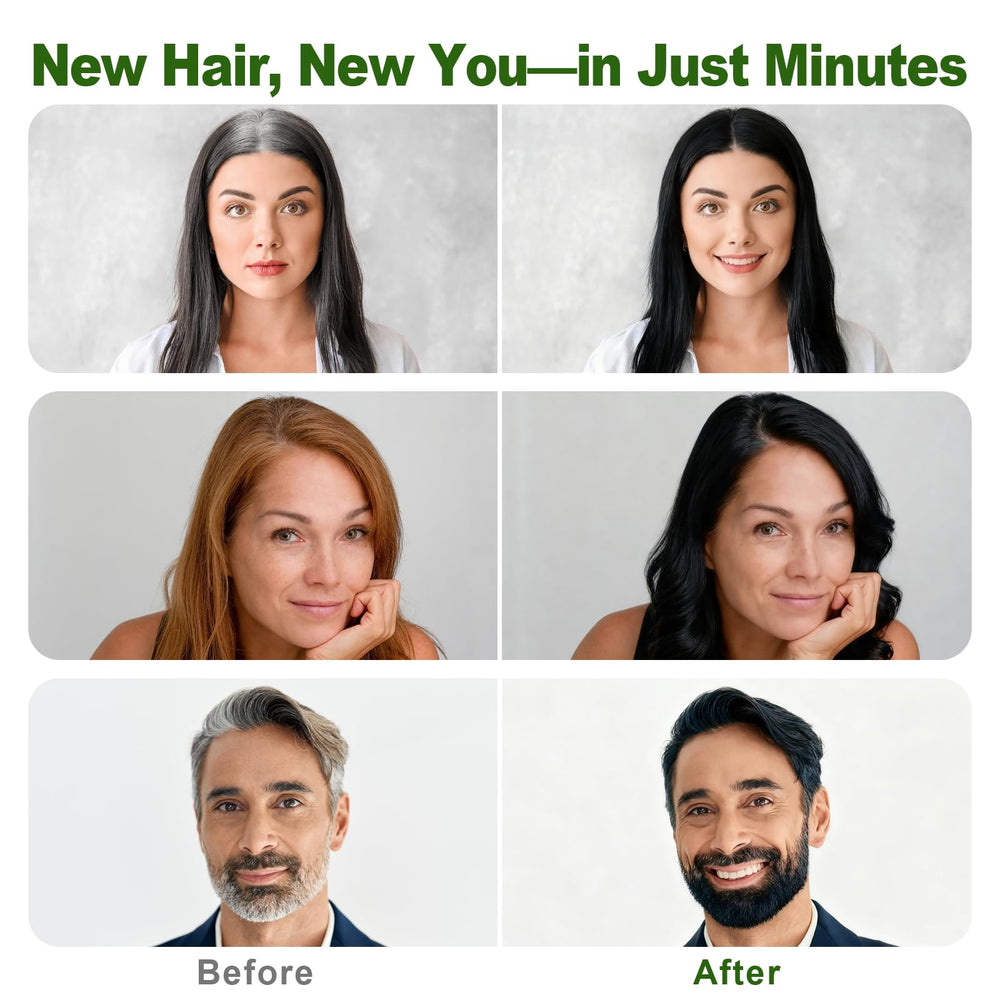 Limer Hair Dye Shampoo Natural Black waits 20-40 minutes for noticeable results.
