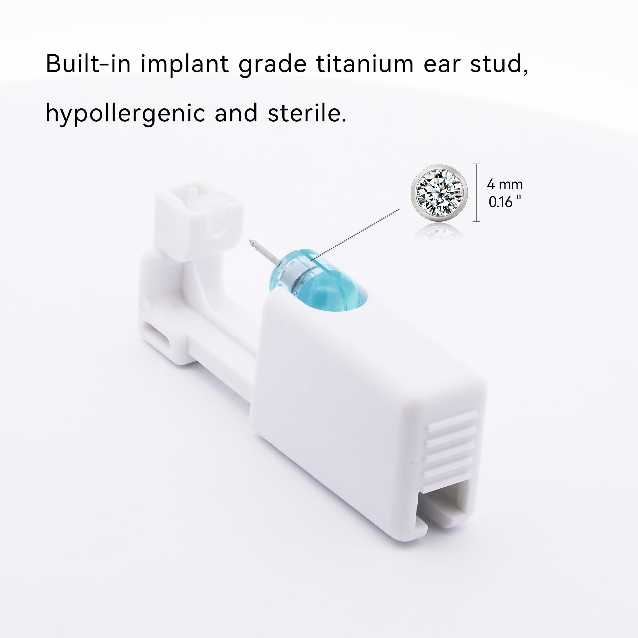 Limerencia ear piercing kit precision tip image highlights easy alignment and click feedback.