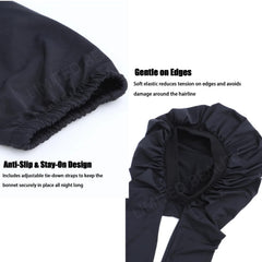 Limited Beauty bonnet sleeping long braids—reduces friction during rest.