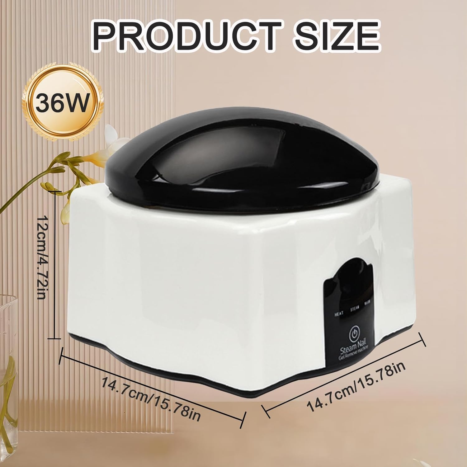 LINBEAUTI nail polish remover machine compact design with white finish