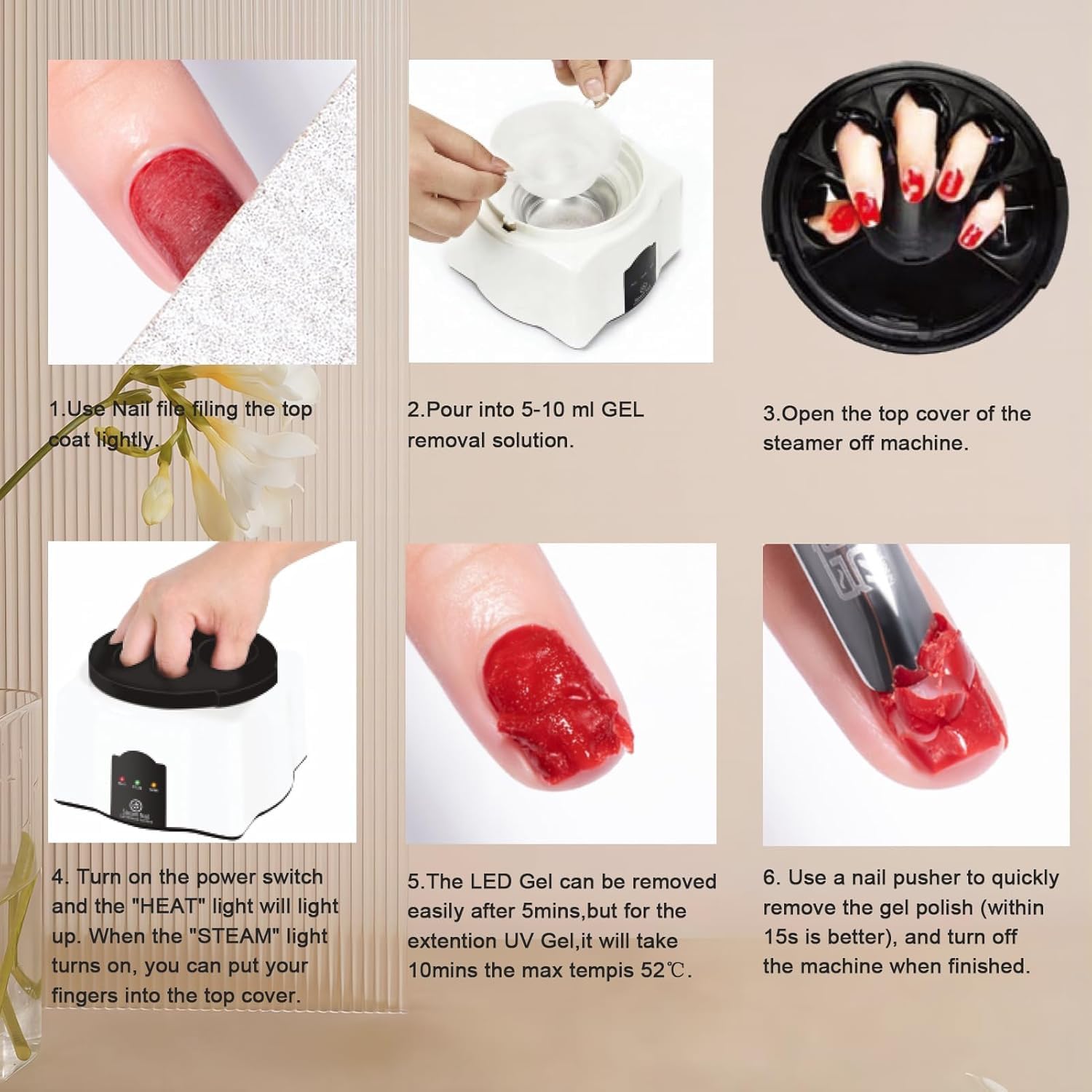 LINBEAUTI nail polish remover machine in salon setup demonstrates professional use