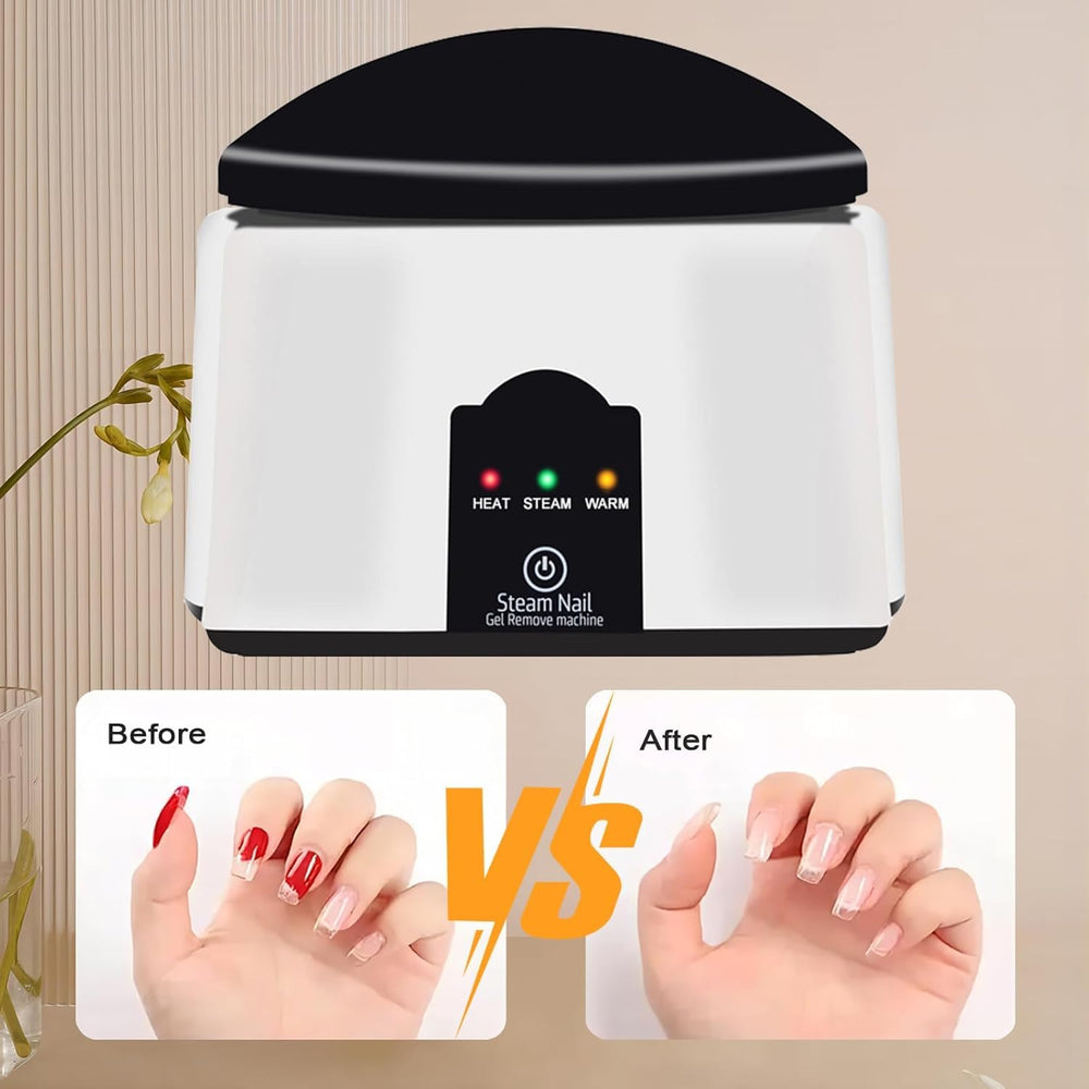 LINBEAUTI nail polish remover machine side view emphasizes portable salon efficiency