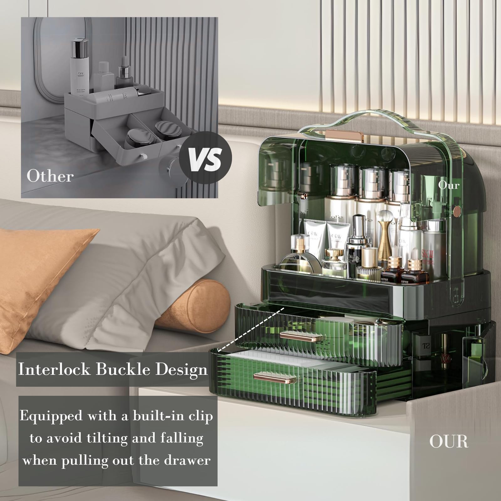 LINFIDITE gift-ready cosmetics organizer suitable for holidays and special occasions.