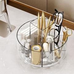 LINFIDITE makeup brush compartments keep brushes upright and organized for routines.